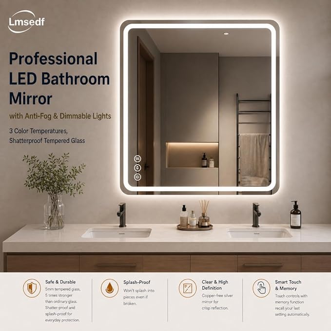 30" x 36" Led Bathroom Mirror