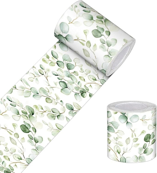 HOMETITUTE Wallpaper Border Peel and Stick Botanical Leaf Texture Decorative