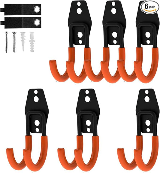 Garage Hooks, 6 Pack Small Round Wall Hooks