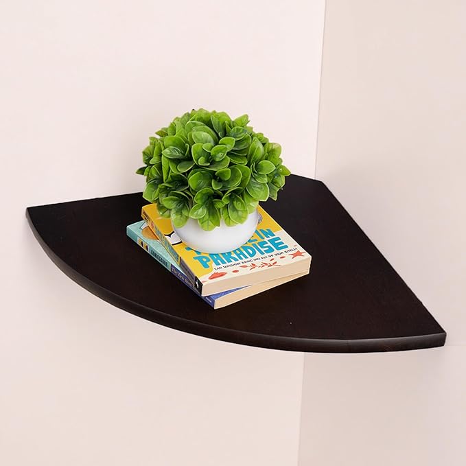 Gieanoo Corner Wall Shelf, 16inch Solid Oak Wood Floating Corner Shelf