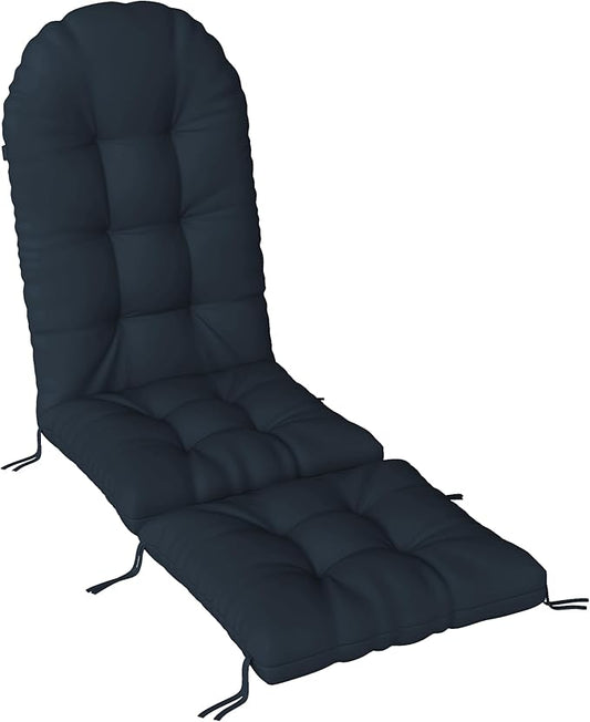 Adirondack Chair Cushion with Ottoman, Folding Adjustable Adirondack Seat Cushions, Waterproof Adirondack Patio Chair Pads for Garden, Deck, or Poolside, Large-Dark Blue-1