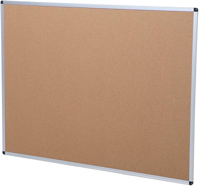 VIZ-PRO Large Cork Bulletin Board, 60 X 48 Inches, Wall-Mounted Corkboard