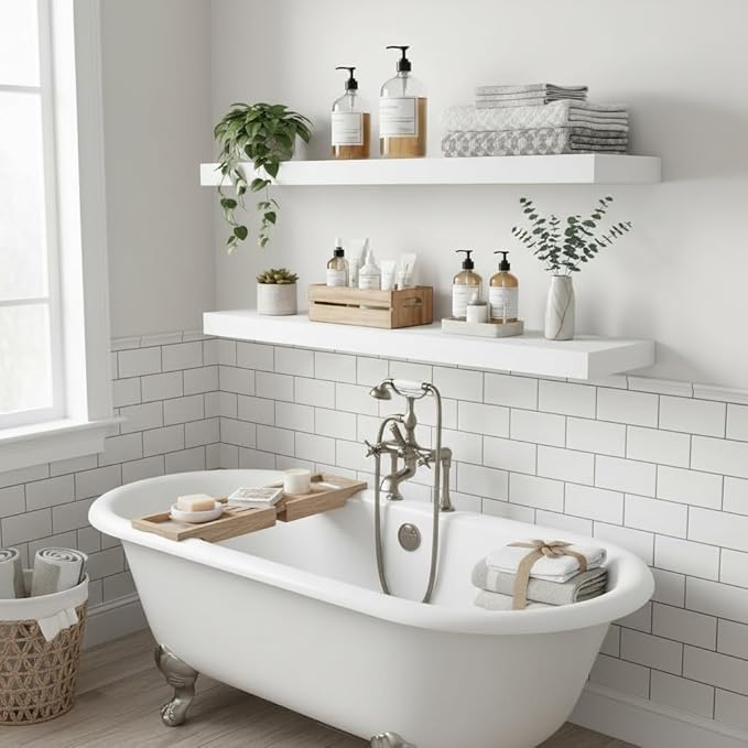 Vivelove 24/36/48/55 Inch Floating Shelves