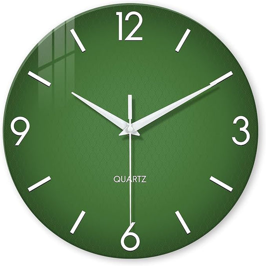 XFM Modern Simple Wall Clocks Battery Operated 20 Inch Large Green Analog Wall
