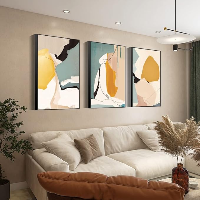 MPLONG Wall Art, Frame Canvas Wall Art Set, Striking Modern Minimalism