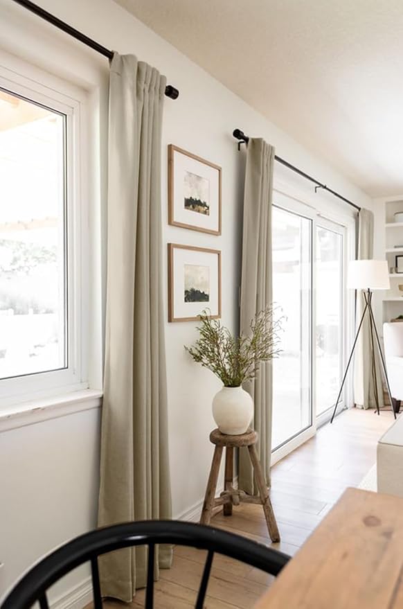 100% Blackout Shield Linen Blackout Curtains