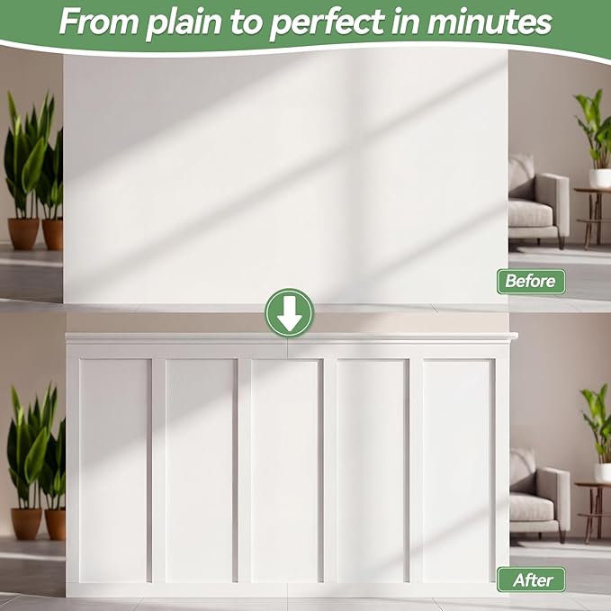 12 Pcs MDF Board and Batten Wall Panel Kits