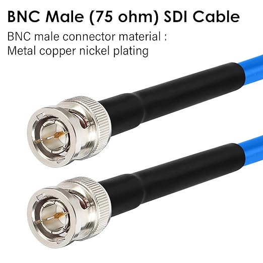 XRDS -RF 100FT SDI Cable, 3G/6G-SDI Cable BNC Digital Video Cables 75 Ohm RG59 BNC Male Cables for 3G/6G HD SDI Monitor Video Recorder Converter Splitter Security Camera