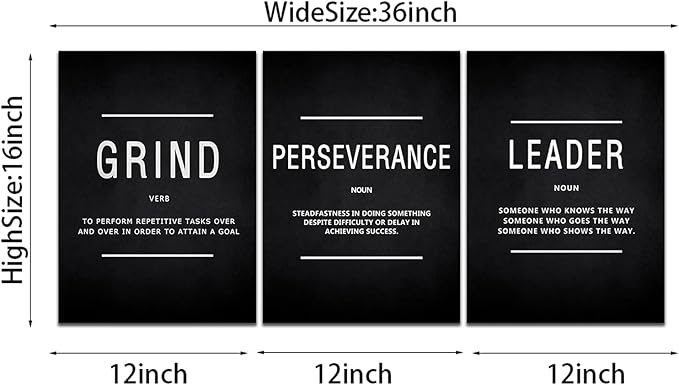 KAWAHONE Inspirational Grind Wall Art