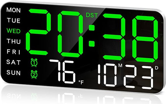 MASHI 8.4''Large Digital Wall Clock, Led Alarm Clock