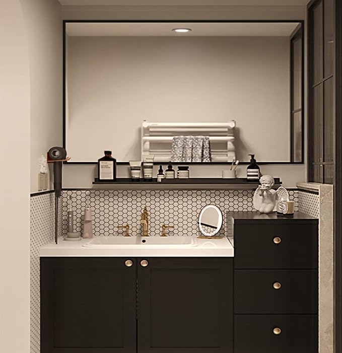 Modern Simple Black Frame 40x24Inch Mirror