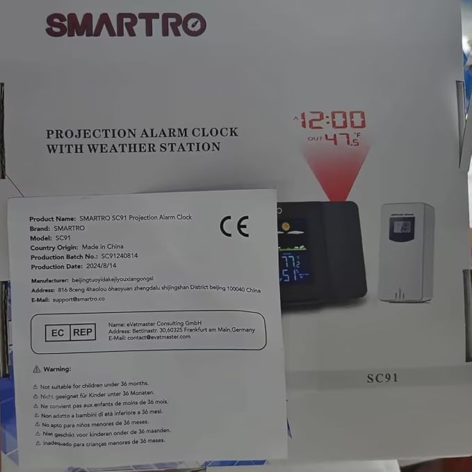 SMARTRO SC91 Projection Alarm Clock