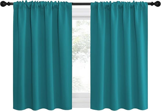 NICETOWN 2 Panels Blackout Curtains, Rod Pocket Thermal Insulated Drapes