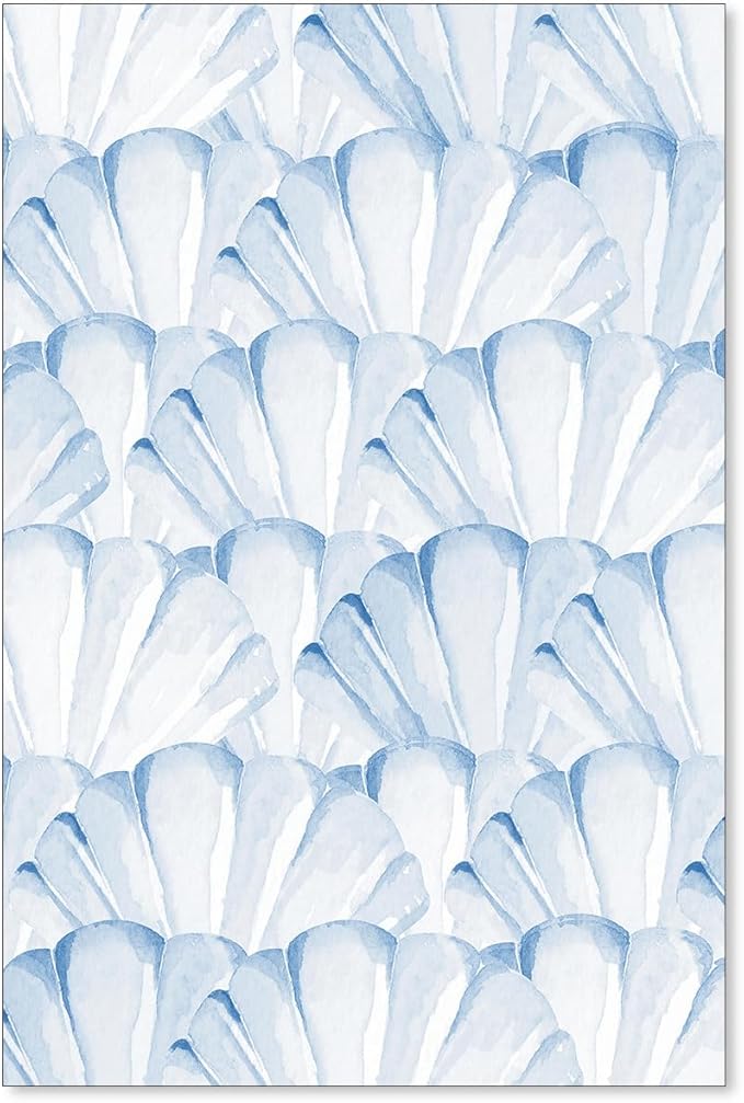 Light Blue Shell Poster Vintage Coastal Cowgirl Wall Art Modern Fashion Preppy
