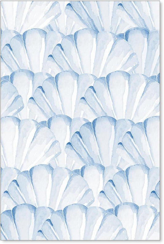 Light Blue Shell Poster Vintage Coastal Cowgirl Wall Art Modern Fashion Preppy