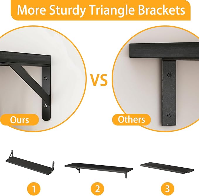 YGEOMER 23.6 Inch Floating Shelves