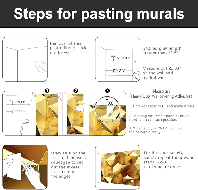 -3D Gold Geometry Fabric Wallpaper Living Room Bedroom Bathroom Modern Large
