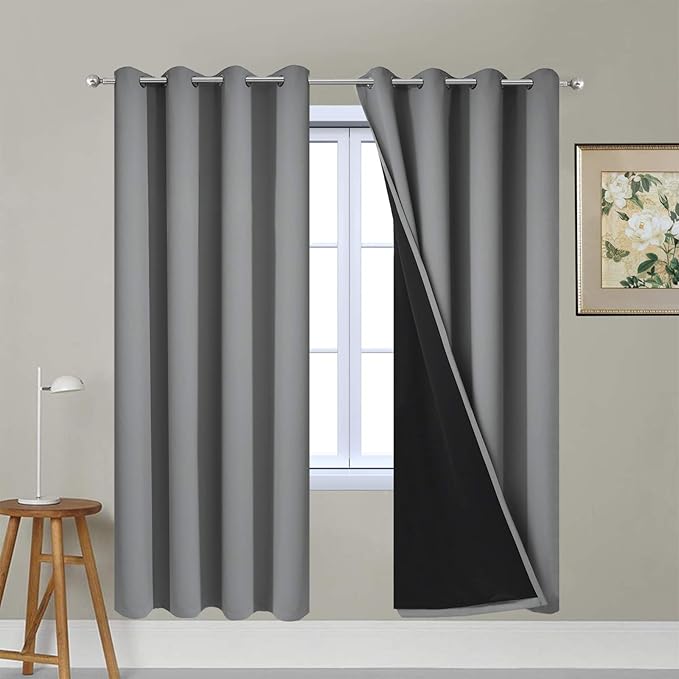 Yakamok Soft and Smooth Full Shading Curtains, 100% Blackout Curtains