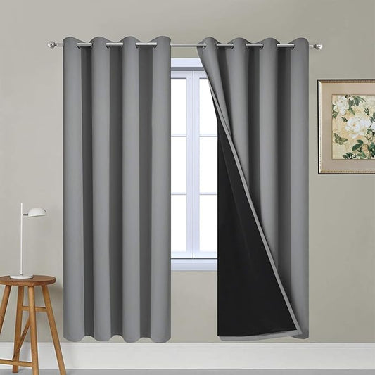 Yakamok Soft and Smooth Full Shading Curtains, 100% Blackout Curtains