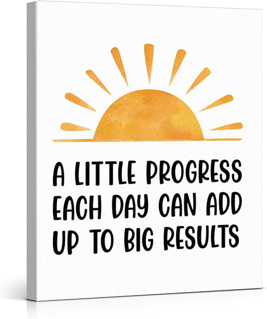 Inspirational Office Wall Art Decor, Motivational Add Up to Big Results