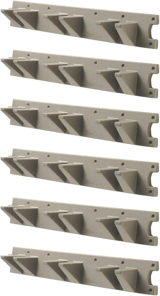 Suncast 6 Pack Wall Stud Mounted Garden Tool Hanger Organizer for Garage or Storage Space, 24 x 4.25 x 6 Inches, Holds Up to 6 Long Handled Tools