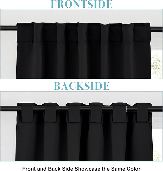 RYB HOME Blackout Curtains for Bedroom, Window Shades Thermal Insulating