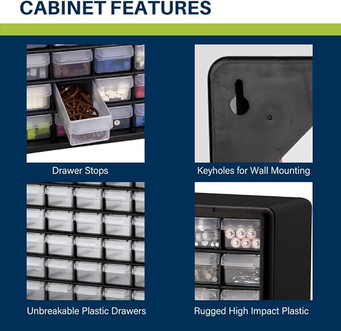Akro-Mils 64-Drawer Plastic Drawer Storage Cabinet
