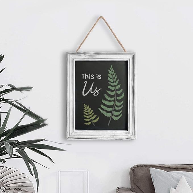 SANY DAYO HOME Rustic Wall Hanging Magnetic Chalkboard Signs 14 x 11 inches