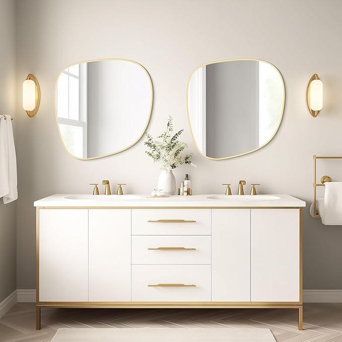 WallBeyond Asymmetrical Mirror, Irregular Wall Mirror, Wall Mirrors Decorative