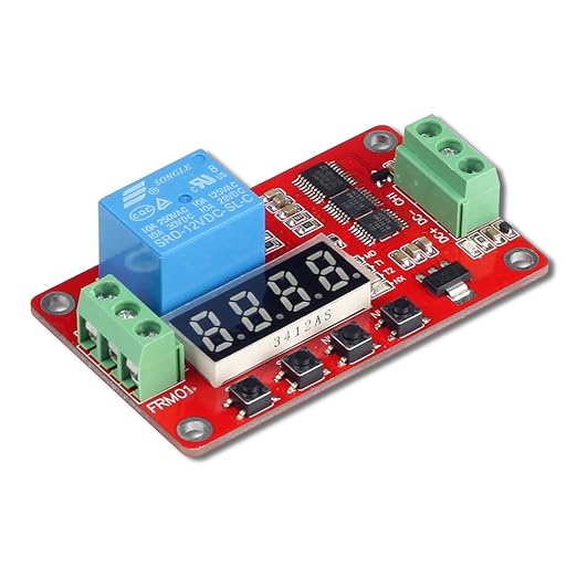 UCTRONICS DC 12V Programmable Multifunction Time Delay Relay Module, On Delay and Off Delay 0.1s to 270h Timer with Segment LEDs Display for Smart Home, Automatic Control