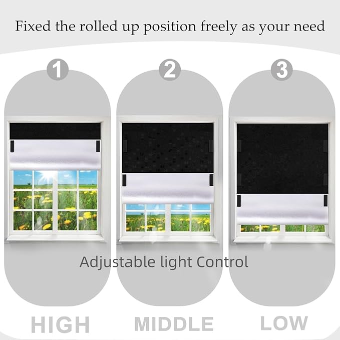 100% Blackout Curtain Window Cover