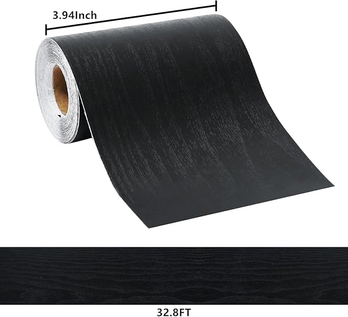 DESOMINOR 32FT Peel &Stick Wood Grain Wallpaper Border Removable Waterproof