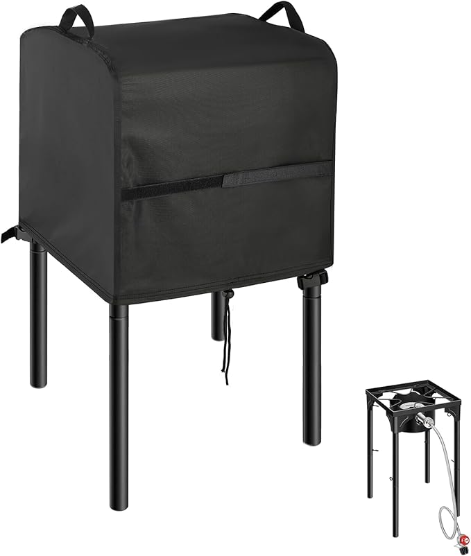 Stove Cover for VIVOHOME Single Burner Propane Gas Stove, 16inch Outdoor Stove Covers Waterproof Heavy Duty for Camping Cooking Stoves-16 L x 16" W x 16" H