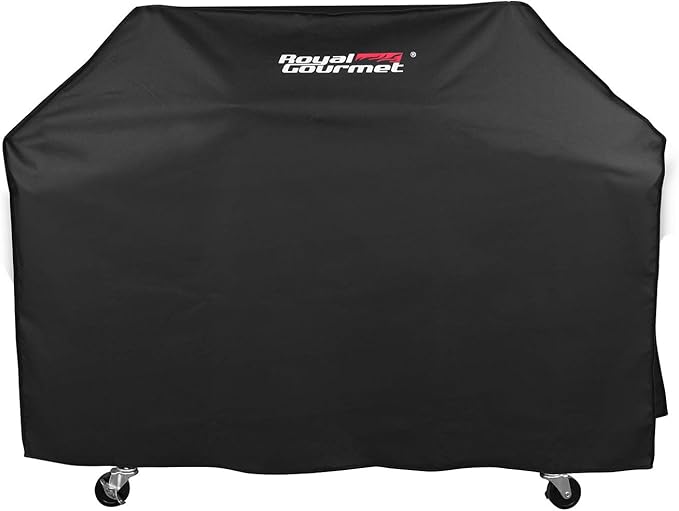 Royal Gourmet CR5402 54-Inch Grill Cover, Durable Oxford Polyester Outdoor BBQ Cover, Water Resistant, Weather Protection, Black