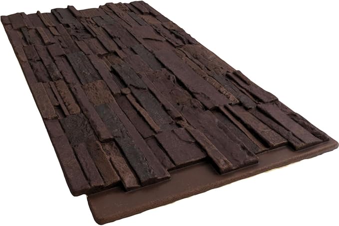 EverStone Cascade Faux Stone Panel, 48 5/8"W x 24 3/4"H x 1 1/4"D, Deep Creek