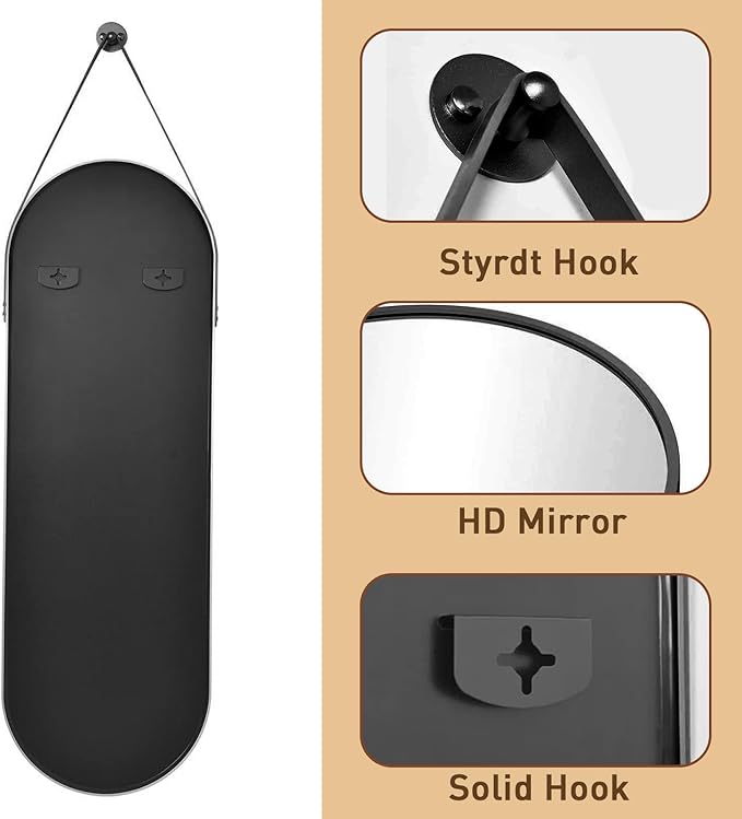 Full Length Mirror, Oval Wall Mounted Mirror