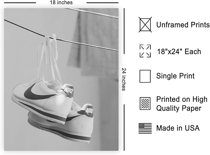 Poster Master Shoes in Clothesline Print