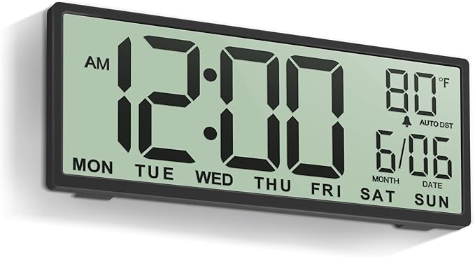 JALL 14.5" Large Digital Wall Clock Battery Operated