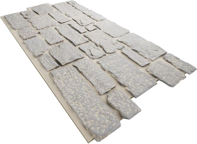 EverStone Cobblestone Faux Stone Panel, Birch Color