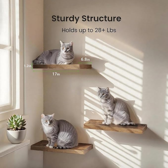 Vervida® Rustic Brown Floating Shelves