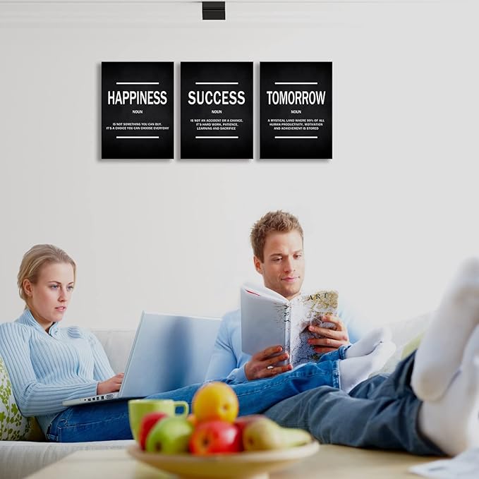 KAWAHONE Success Quotes Wall Art, Motivational Entrepreneur Tomorrow Poster
