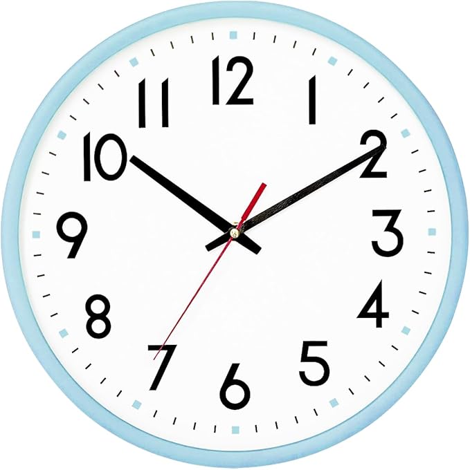 HZDHCLH Wall Clock Silent Wall Clocks Battery Operated 10 Inch Modern Non