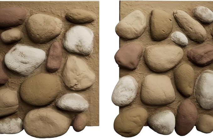 EverStone River Rock Faux Rock Panel, Canyon Dune Color