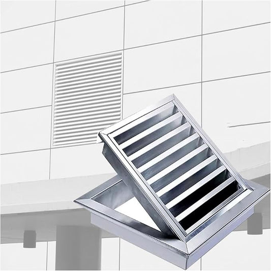 Return Air Grill, Stainless Steel Ventilation Grille, Indoor Outdoor Air Diffuser, Can Be Opened 90Â° Louver Gable Vent for Bathroom Houses(90x105cm/35.4x41.3in)