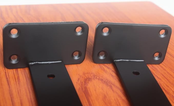 16 Pack - 14 inch Black Hidden L Shelf Bracket Iron Floating Shelf Brackets