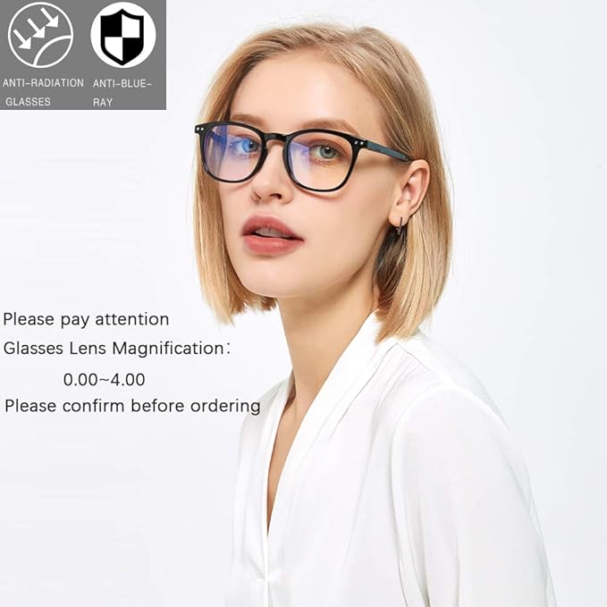 Henotin 3 Pack Blue Light Blocking Reading Glasses,Spring Hinge Computer Readers for Men Women,Anti UV Ray Filter Eyeglasses (3 Pairs, 1.00)