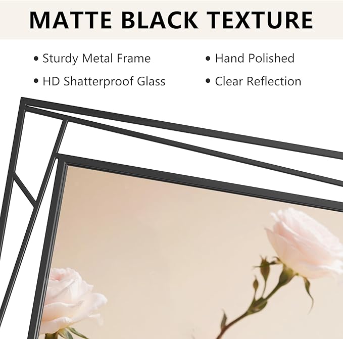 Rectangular Wall Mirror, Hang Horizontally or Vertically