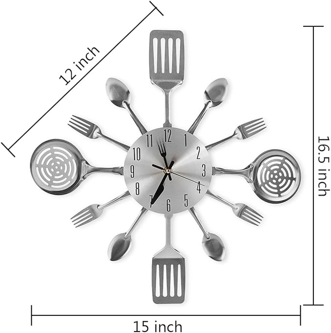 16 Inch Cutlery Kitchen Wall Clocks