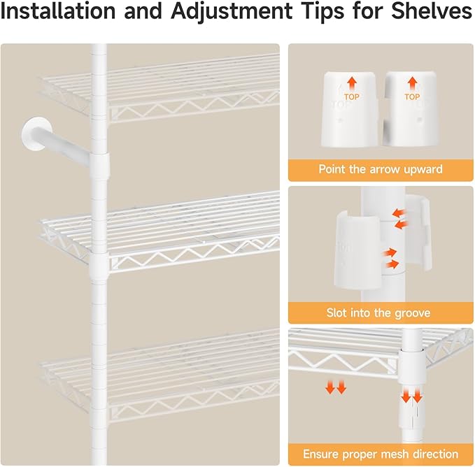 ONBRILL H1 Plus Expandable Wall Mounted Closet System, 2FT-3.3FT Closet