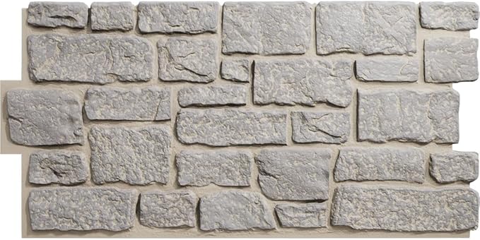 EverStone Cobblestone Faux Stone Panel, Birch Color